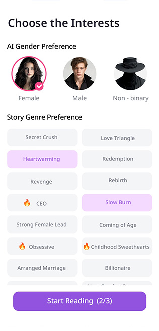 DeepNovel App Library Screen